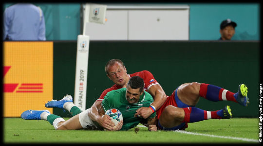 Ireland v Russia Rob Kearney try RWC2019